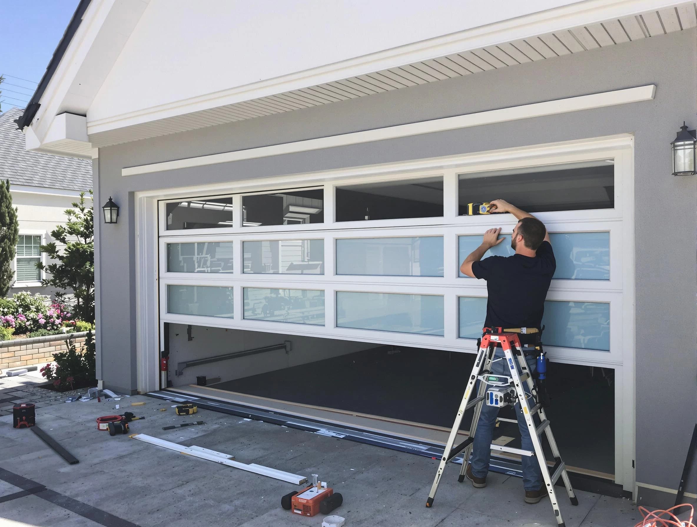 Carnegie Garage Door Repair team performing garage door replacement in Carnegie