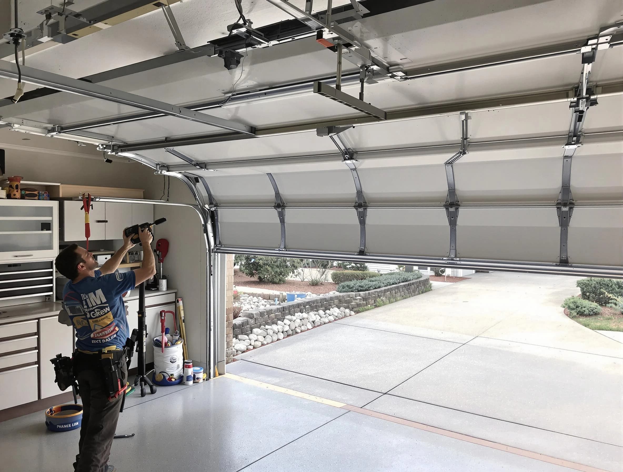 Garage door track repair service by Carnegie Garage Door Repair in Carnegie