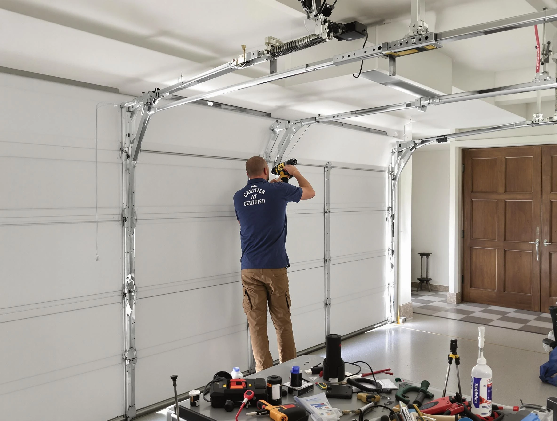 Carnegie Garage Door Repair certified technician performing precision garage door repair in Carnegie